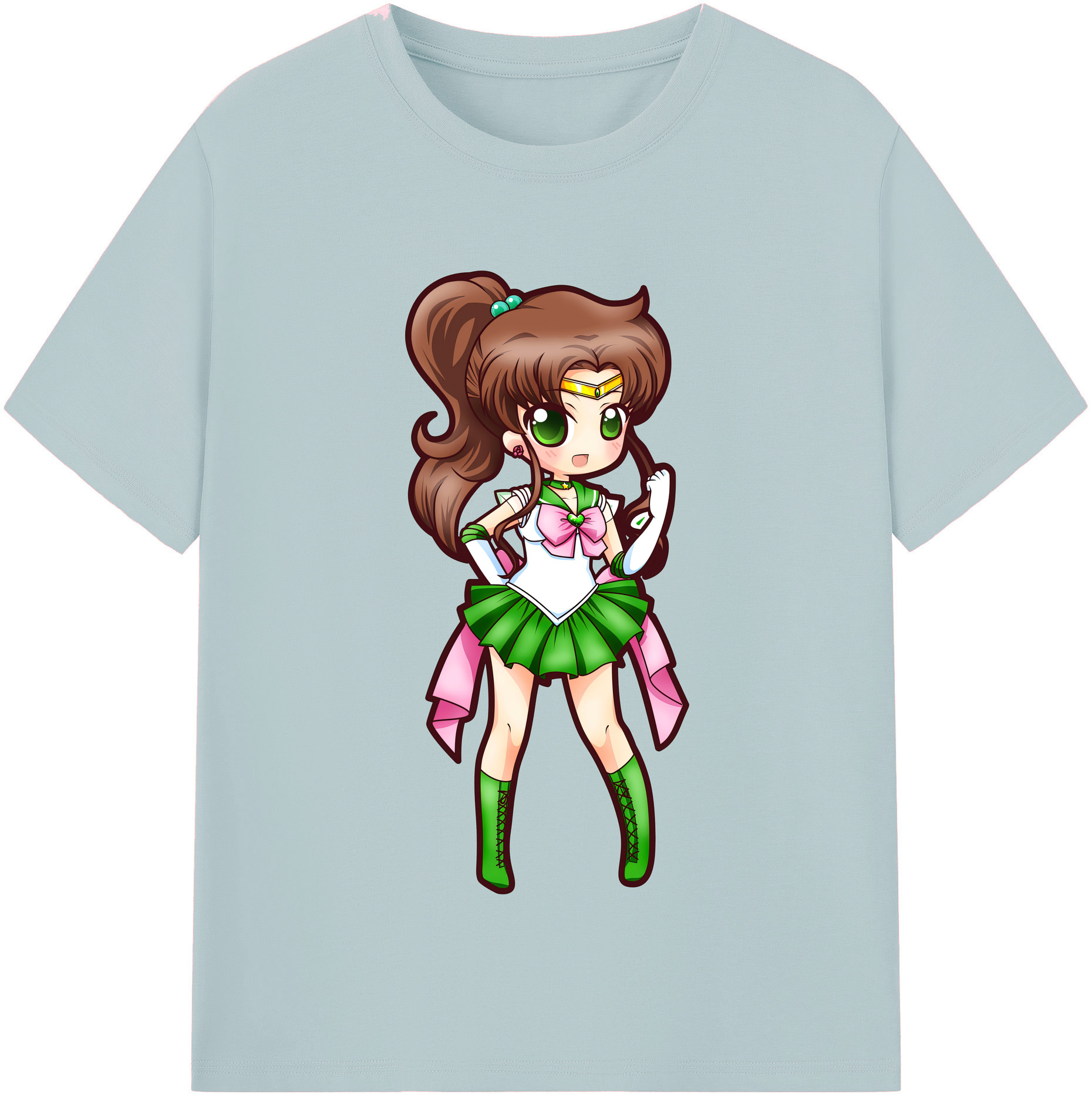 （画像用） 美少女戦士セーラームーン 木野 まこと きの まこと Sailor Moon Kino Makoto （セーラージュピター；Sailor Jupiter） 綿100％半袖Tシャツ（フロントプリント）